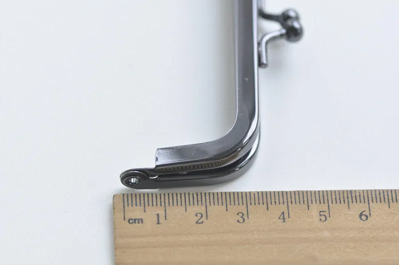 4" Gunmental Purse Frame / Handle Purse Frame With Screws 9.5 x 3.5cm (4" x 1 1/3")