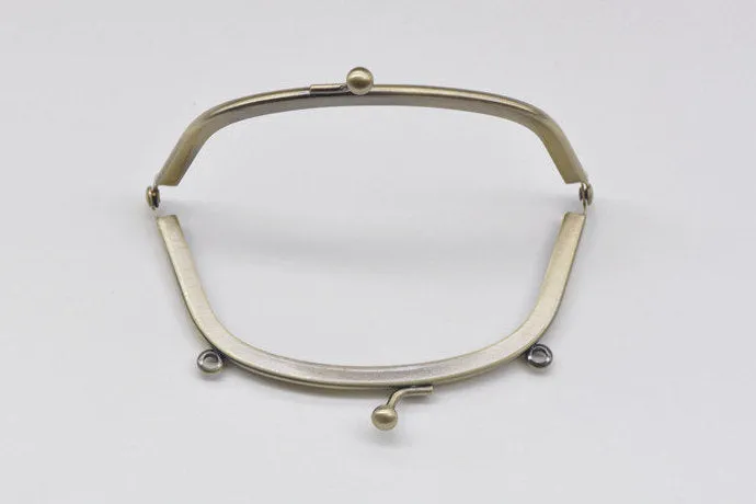 5" Retro Bronze Metal Purse Frame / Handle Purse Frame Wedding Bag Glue-In Style 12.5 x 6cm (5"x 2 1/2")
