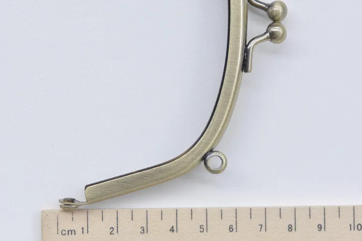 5" Retro Bronze Metal Purse Frame / Handle Purse Frame Wedding Bag Glue-In Style 12.5 x 6cm (5"x 2 1/2")