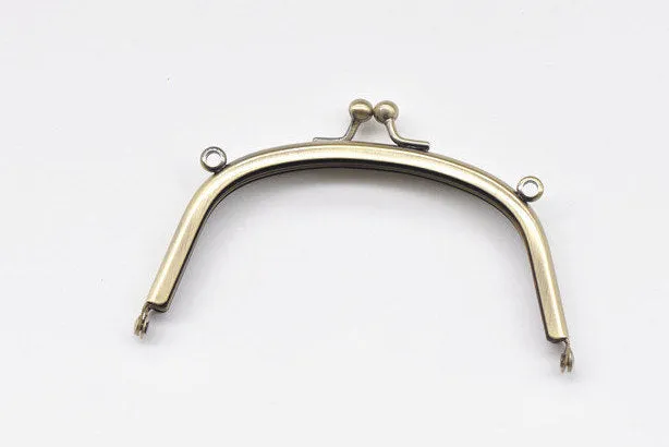 5" Retro Bronze Metal Purse Frame / Handle Purse Frame Wedding Bag Glue-In Style 12.5 x 6cm (5"x 2 1/2")