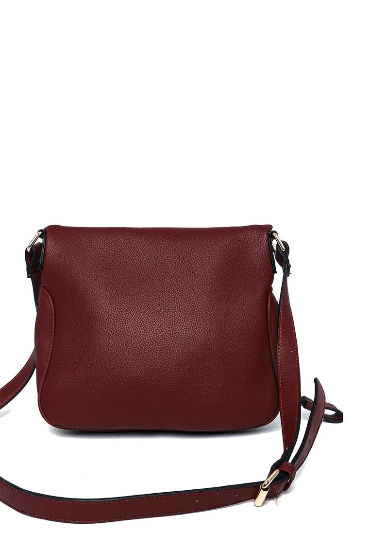 Andie Saddle Bag (Merlot)