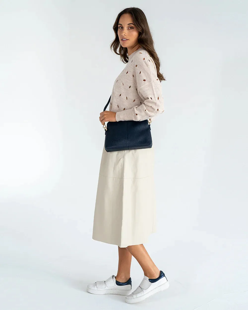 Elms King 'Burbank Crossbody Large' - Navy