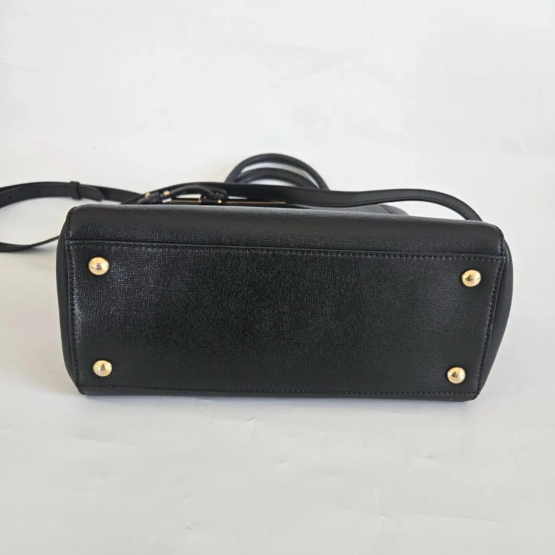 Fendi Black Leather Small 2Jours Tote