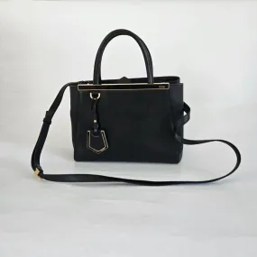 Fendi Black Leather Small 2Jours Tote