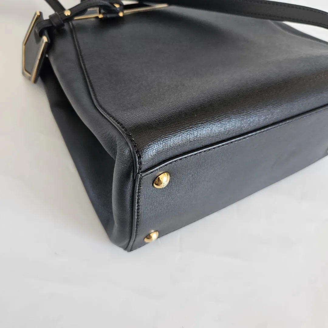 Fendi Black Leather Small 2Jours Tote