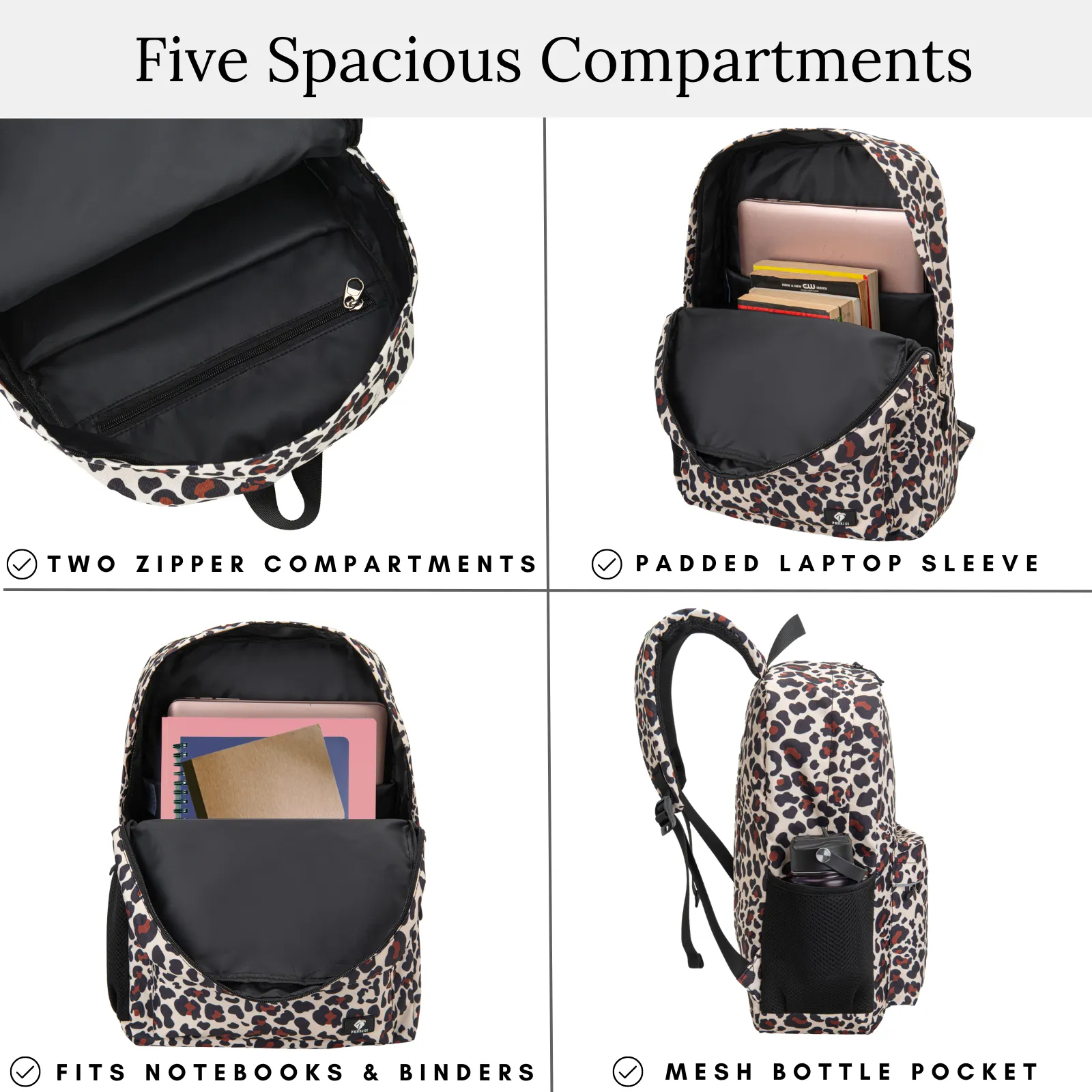 Girls Backpack and Lunch Box Set, Cheetah Print, Gives Back to Great Cause, 17 Inches