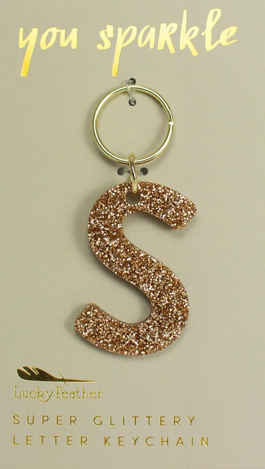 Glitter Keychain ~ Various Initials