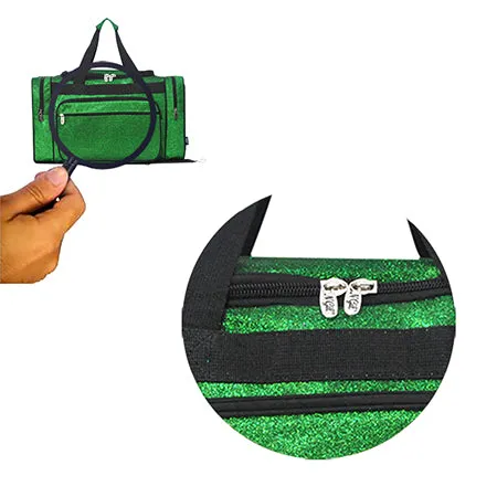 Green Glitter NGIL Canvas 20 Duffle Bag
