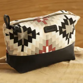 Handcrafted Aztec Faux Leather Travel Pouch
