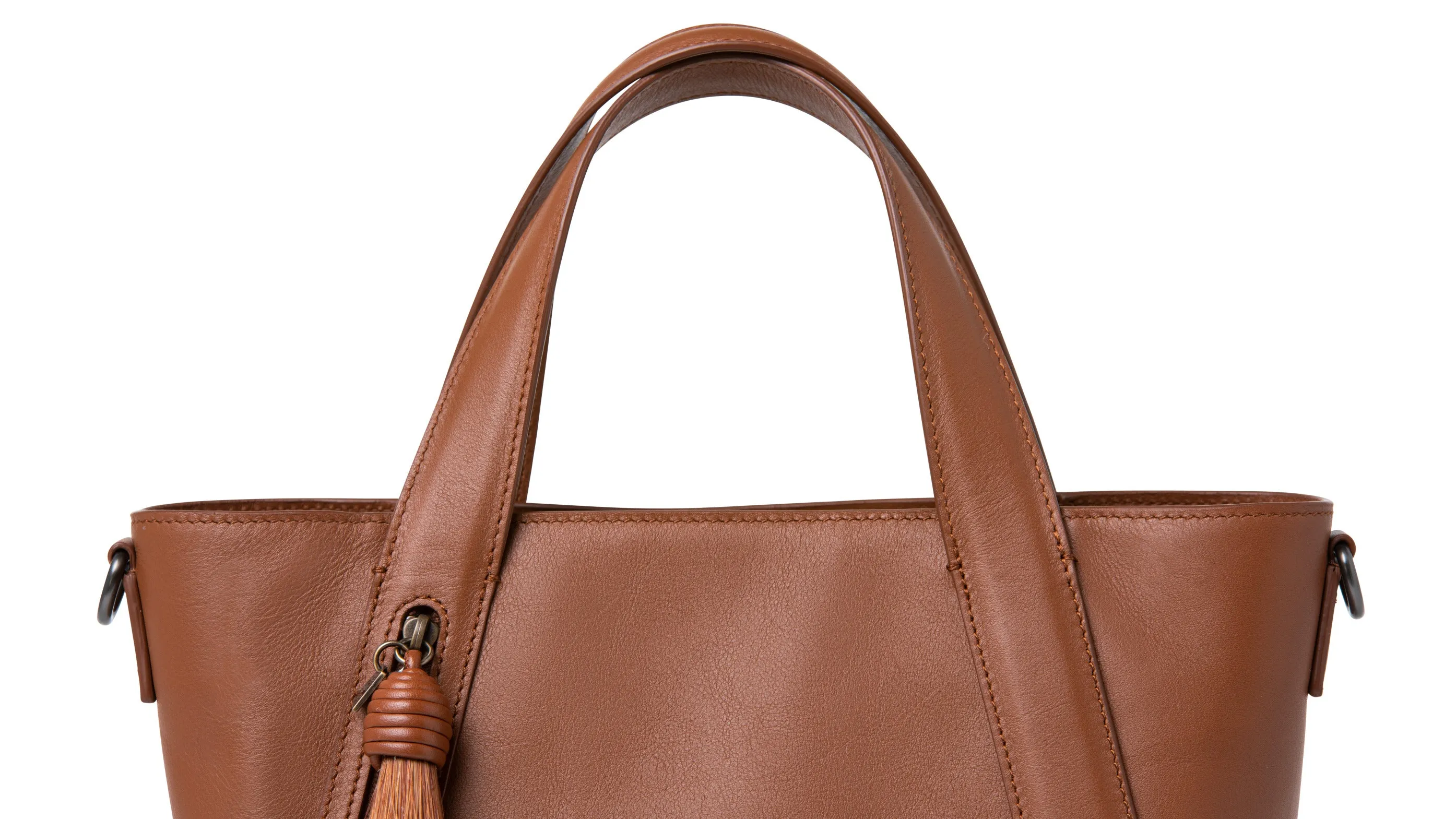 Kleine Alexa Tasche aus cognacfarbenem Leder