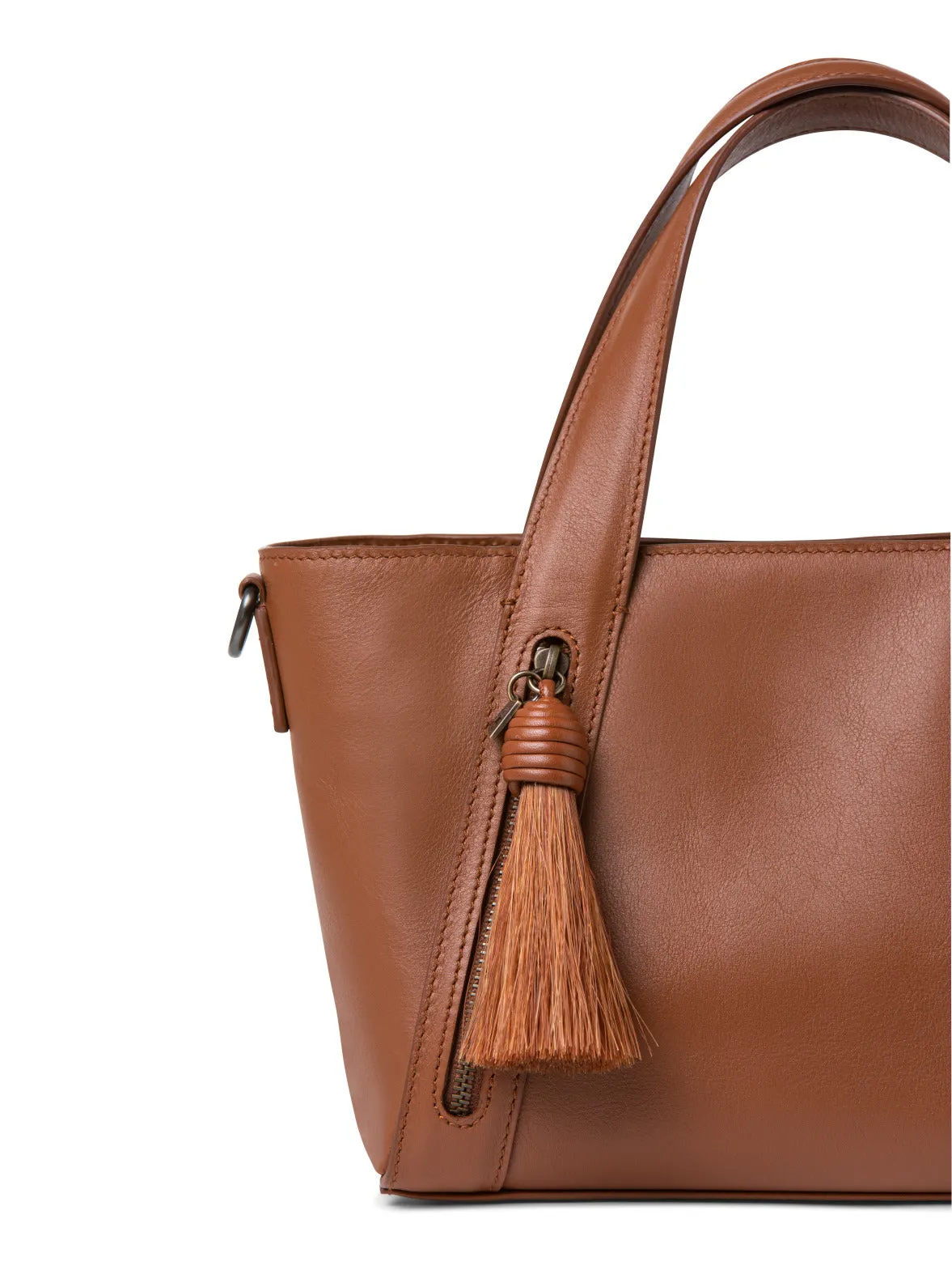 Kleine Alexa Tasche aus cognacfarbenem Leder
