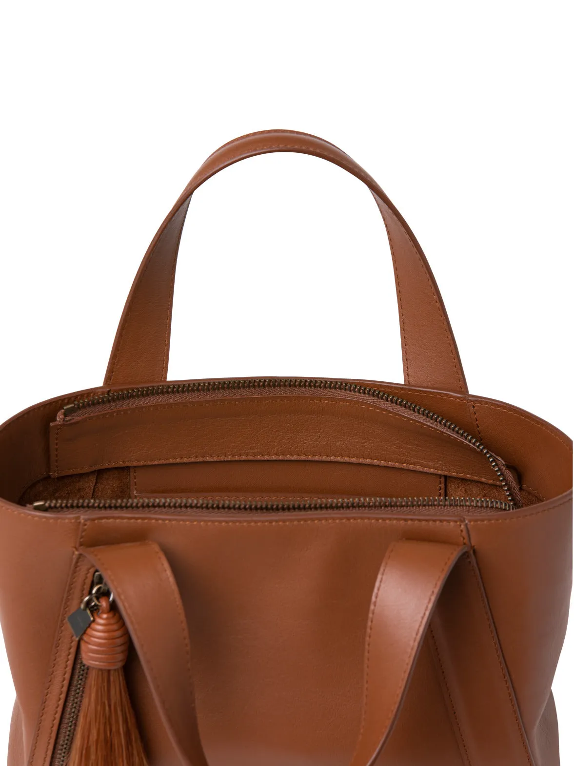 Kleine Alexa Tasche aus cognacfarbenem Leder
