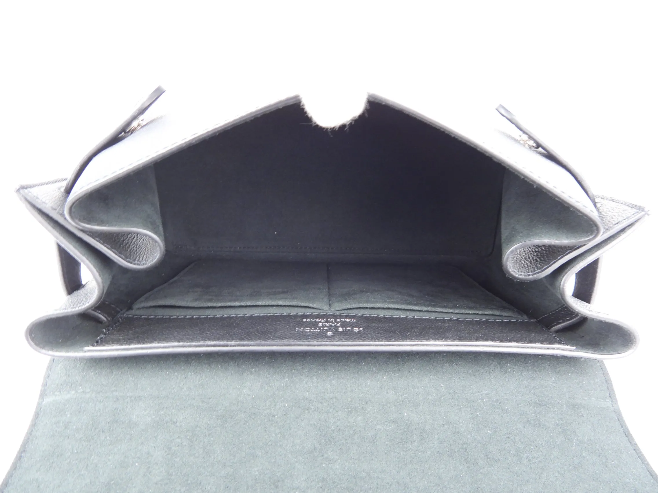 Louis Vuitton Black Grained Calfskin Leather Lockme Ever MM Two Way Top Handle Bag