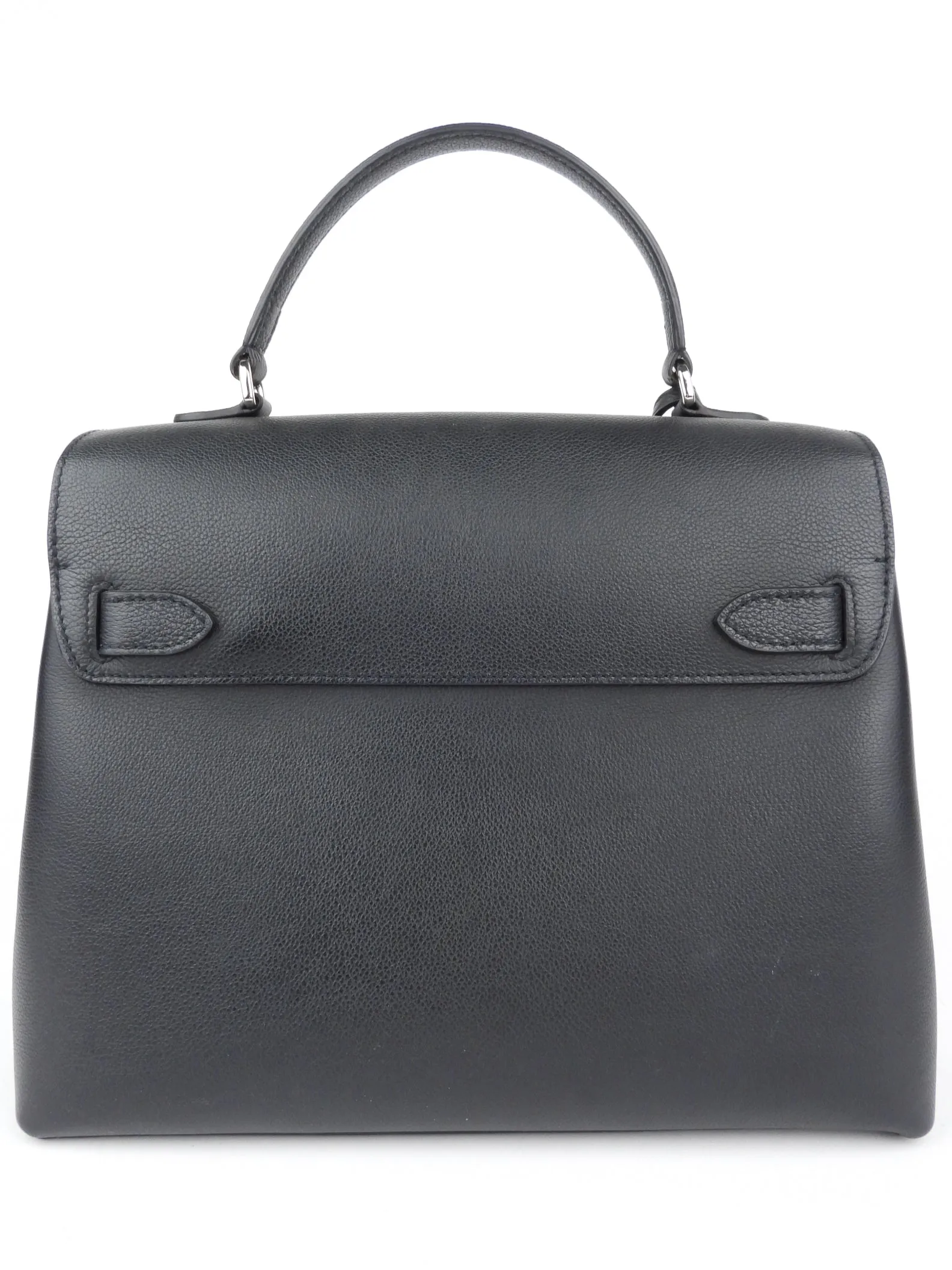 Louis Vuitton Black Grained Calfskin Leather Lockme Ever MM Two Way Top Handle Bag