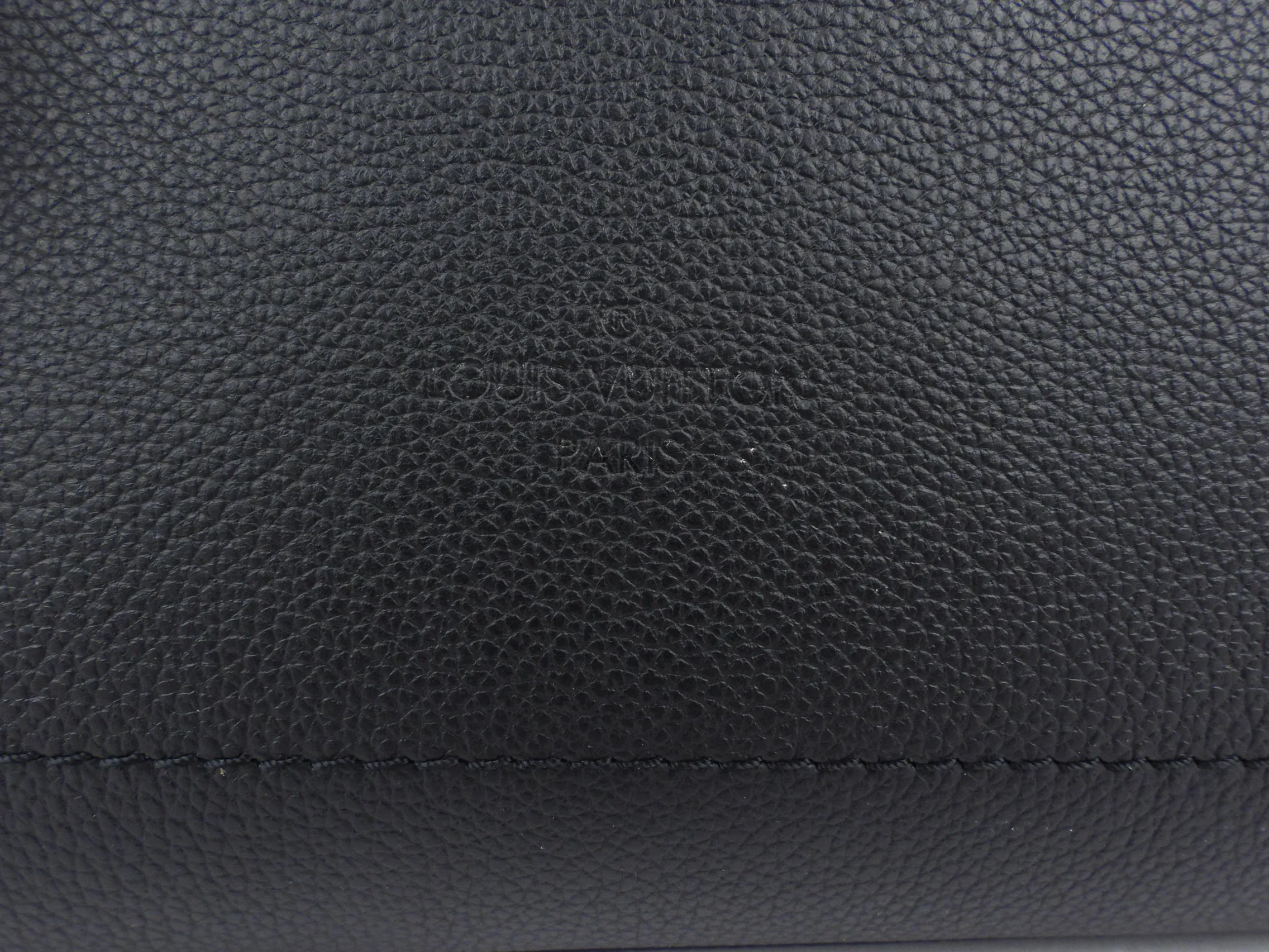 Louis Vuitton Black Grained Calfskin Leather Lockme Ever MM Two Way Top Handle Bag