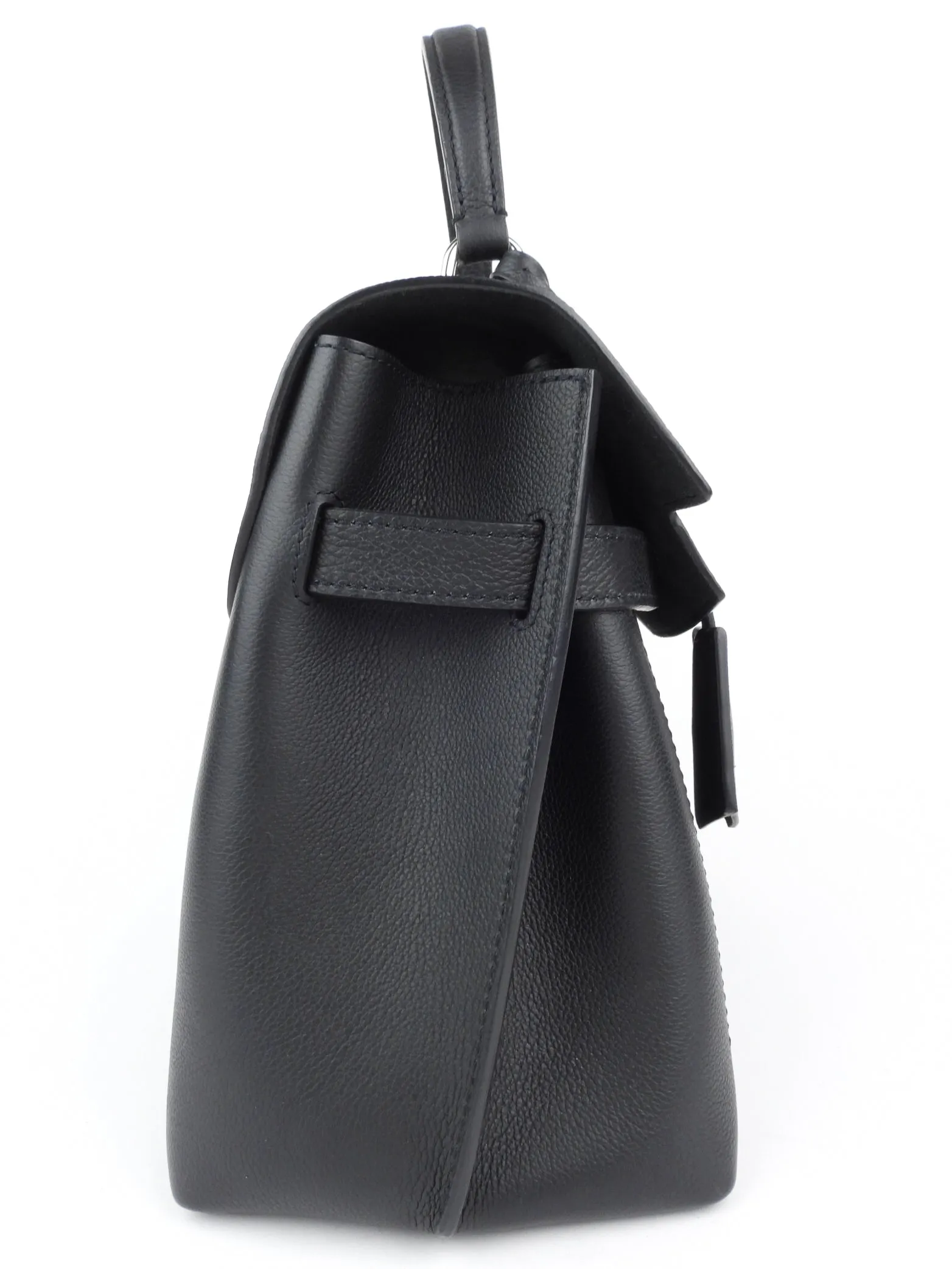 Louis Vuitton Black Grained Calfskin Leather Lockme Ever MM Two Way Top Handle Bag