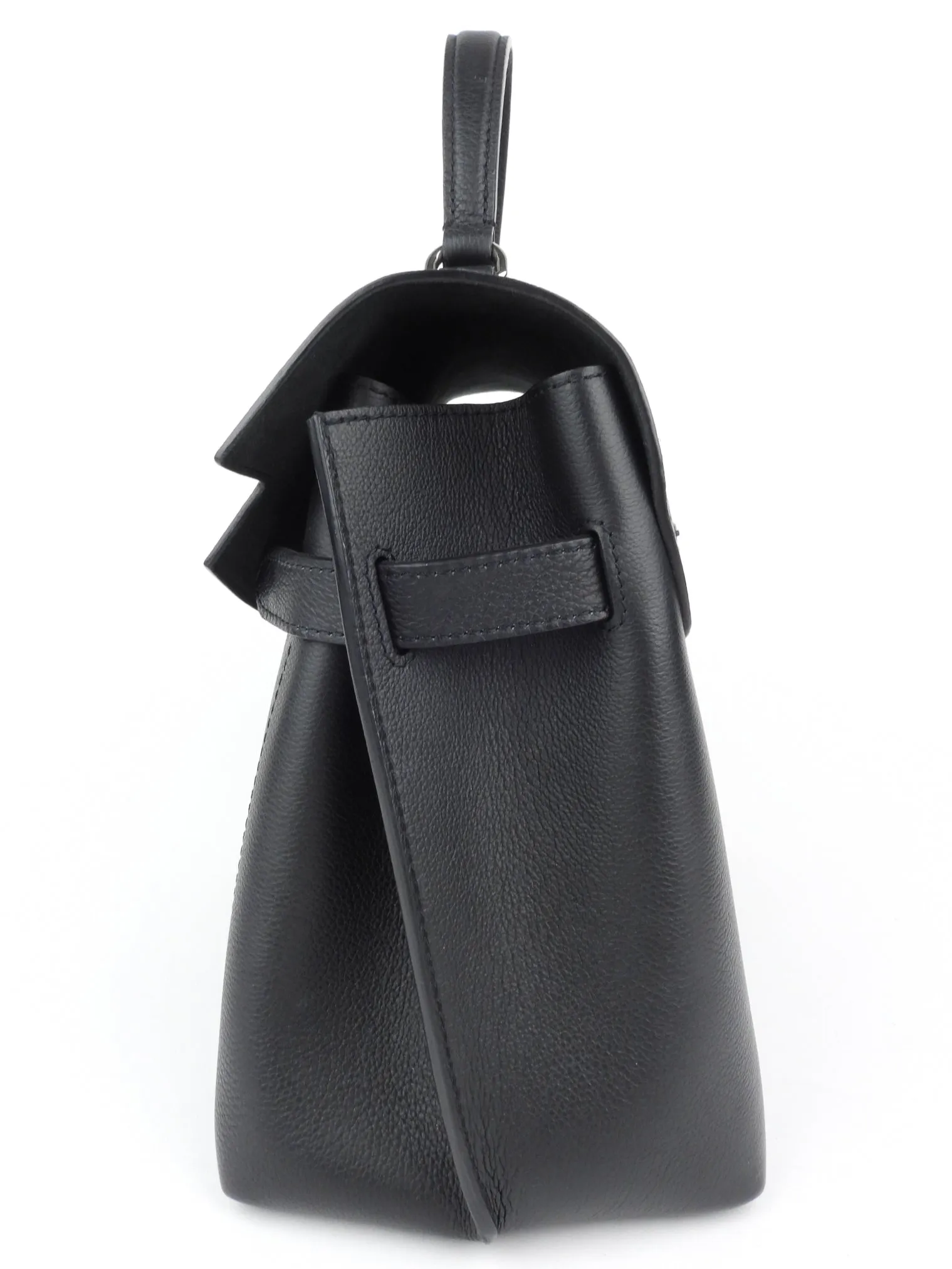 Louis Vuitton Black Grained Calfskin Leather Lockme Ever MM Two Way Top Handle Bag