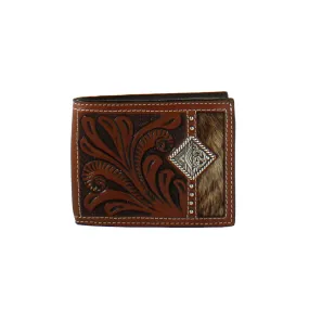 MENS 3D CALF HAIR BIFOLD WALLET