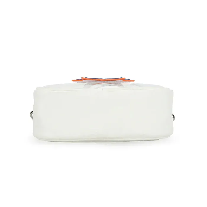 Mini Linda Clear Crossbody Bag, Clear/White | Vintage Havana