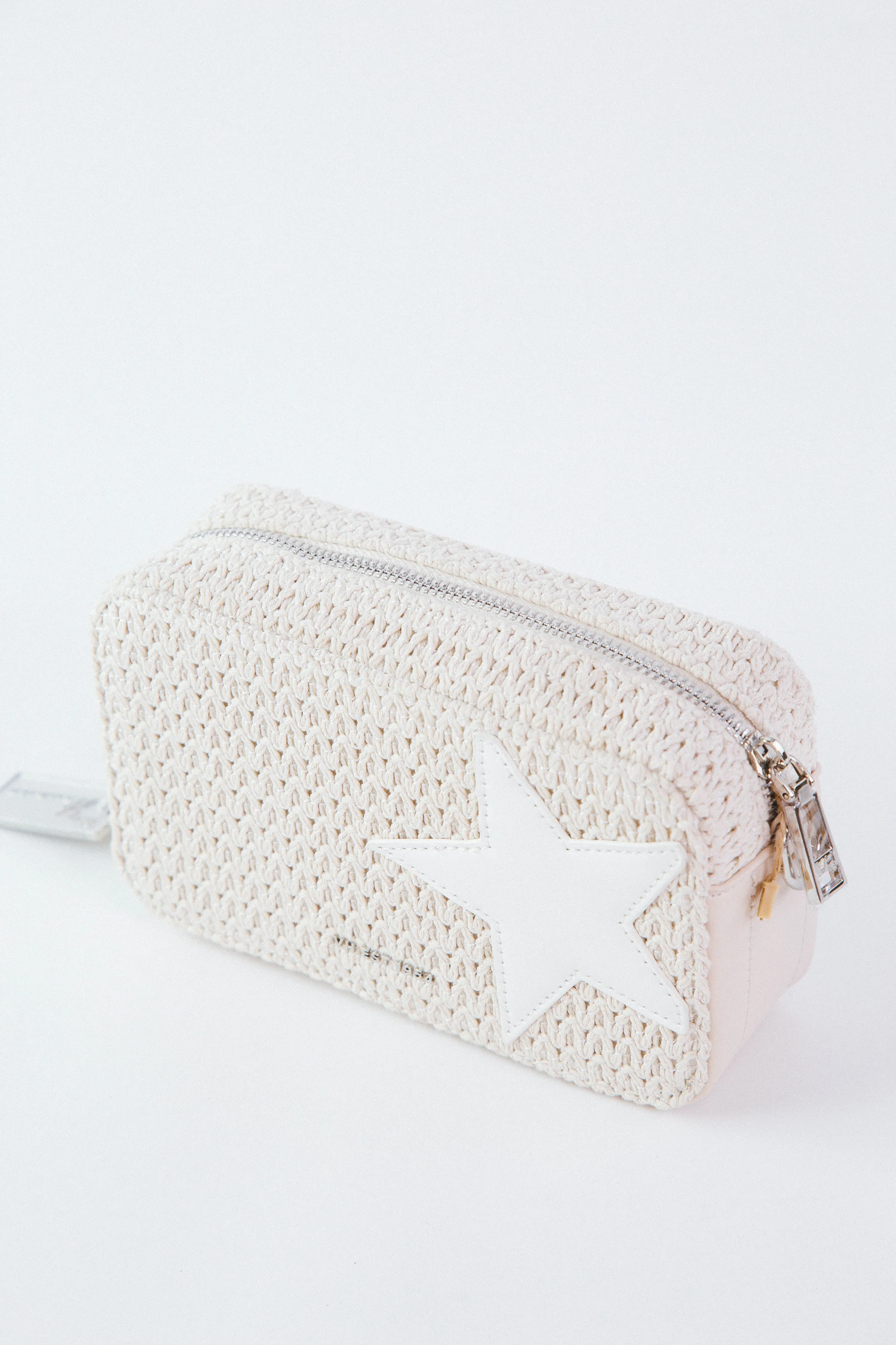 Mini Meme Crossbody Handbag, White Raffia | Vintage Havana