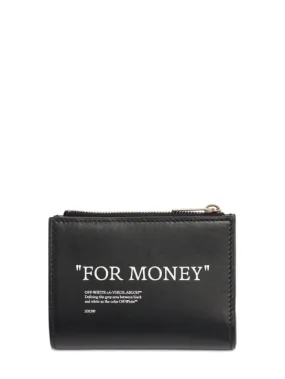 Off-White   Quote bifold leather zip wallet 