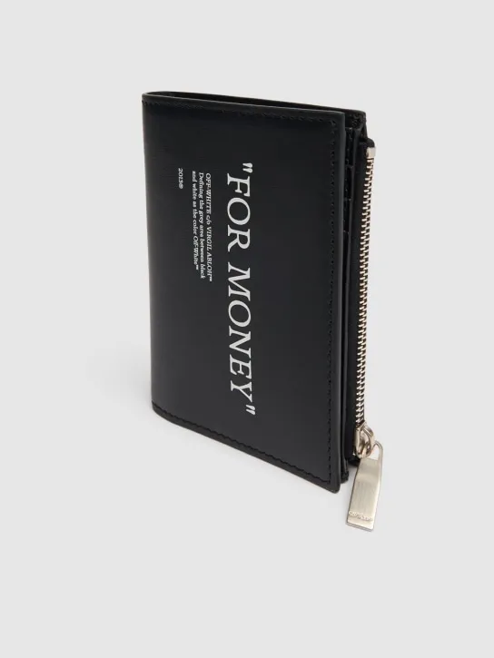 Off-White   Quote bifold leather zip wallet 