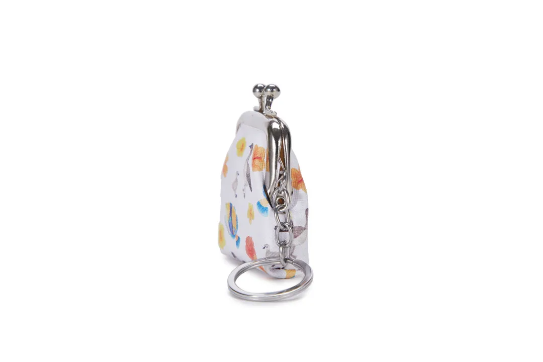 Pouch Coin Small Humu Nene Hibiscus White