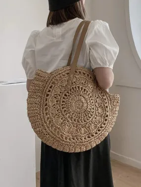 "Sorrento Daydream" Straw Round Shoulder Bag
