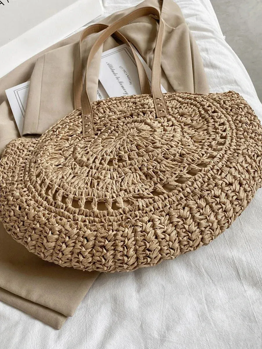 "Sorrento Daydream" Straw Round Shoulder Bag