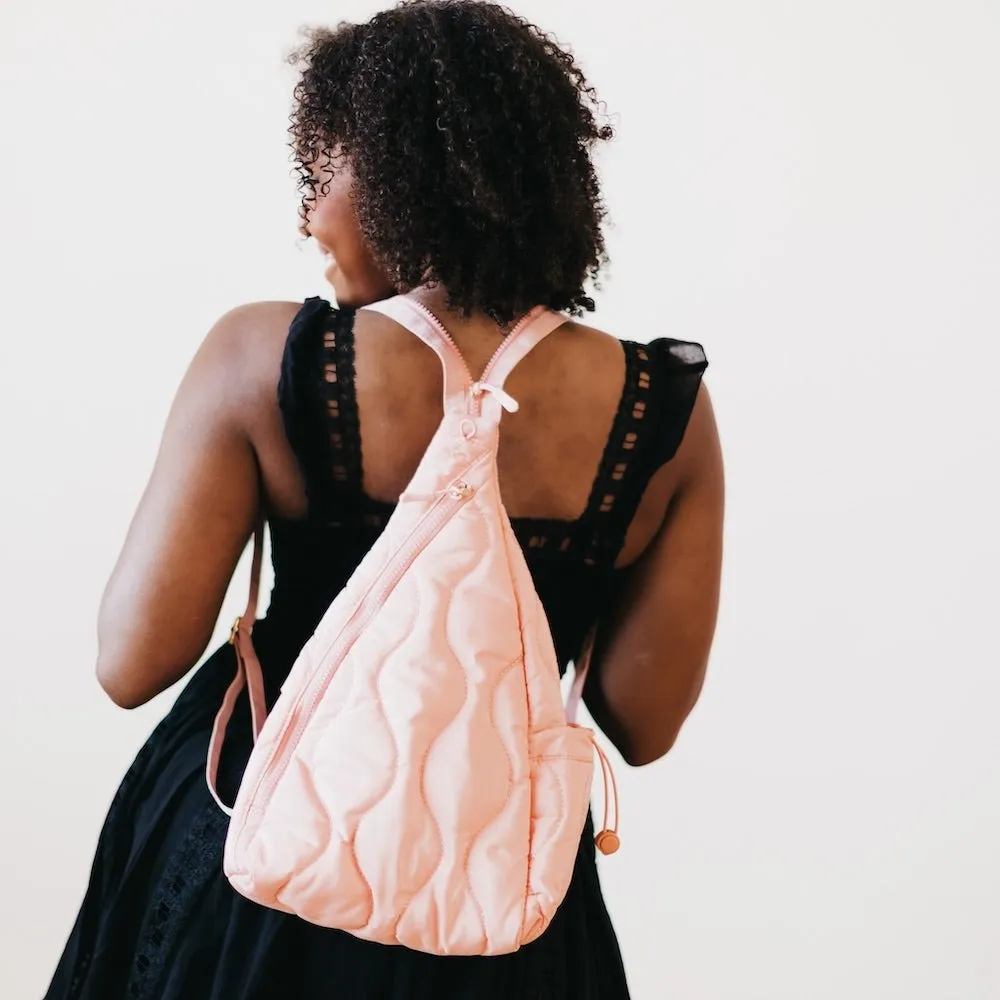 Striding Through Puffer Bag
