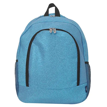 Turquoise Glitter NGIL Canvas Backpack