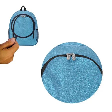 Turquoise Glitter NGIL Canvas Backpack