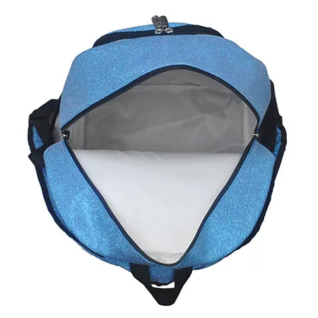 Turquoise Glitter NGIL Canvas Backpack