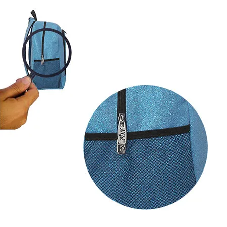 Turquoise Glitter NGIL Canvas Backpack