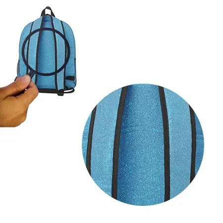 Turquoise Glitter NGIL Canvas Backpack