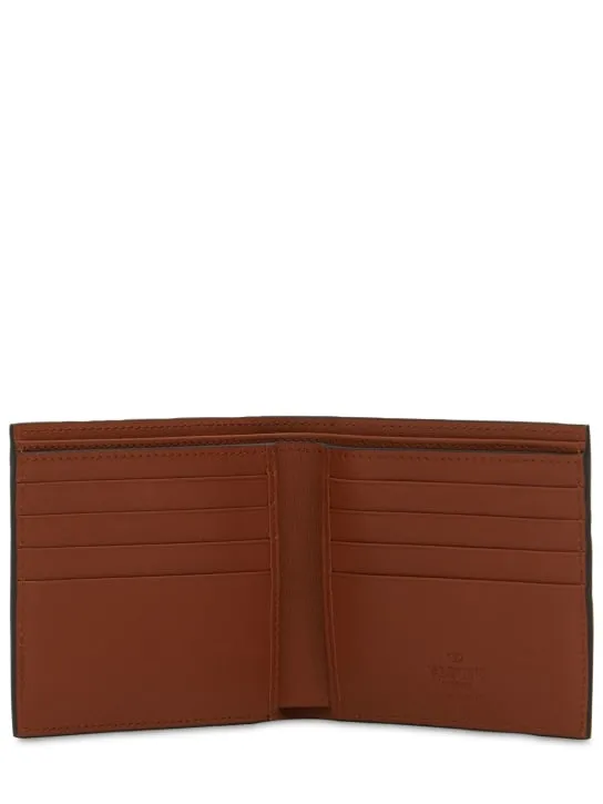 Valentino Garavani   Metal logo leather billfold wallet 